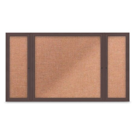 United Visual Products Indoor Enclosed Combo Board, 48"x36", Gold Frame/White Porcelain & Pearl UVCB4836G-WHTPORC-PEARL